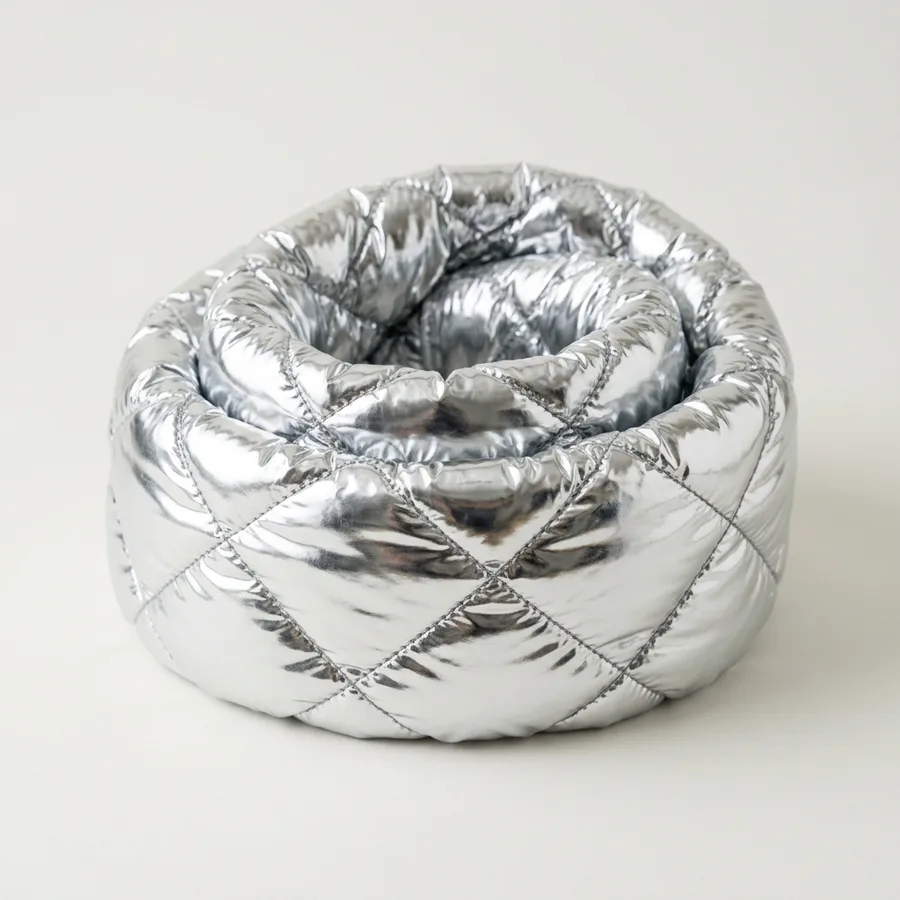 Chrome Puffer Scarf
